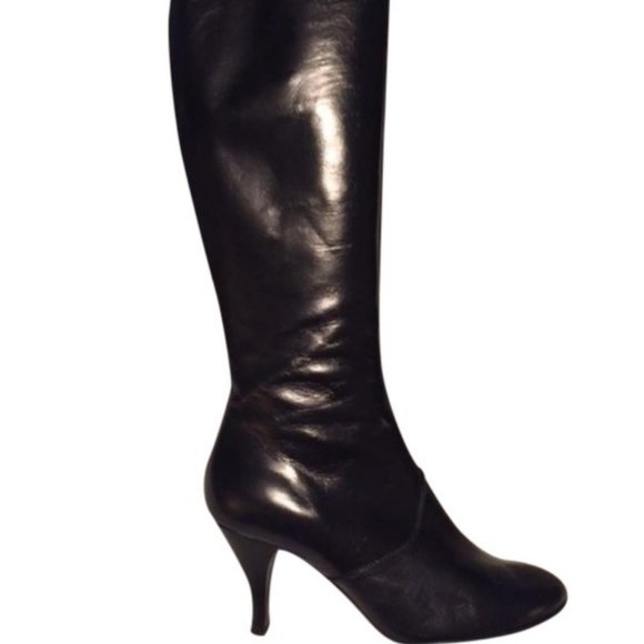 Marc Jacobs Black Leather Fall/Winter Tall Boots - Picture 1 of 8
